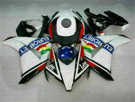 2008-2011 White Red Honda CBR1000RR Motorcycle Fairings